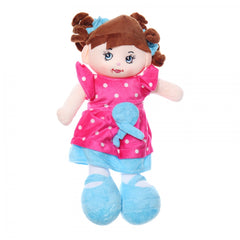 Papusa de plus cu rugaciune, "Ingerasul", 38 cm, ciclam, Recostore, REC2096