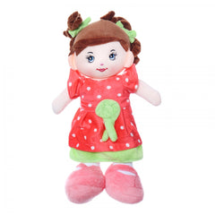 Papusa de plus cu rugaciune, "Ingerasul", 38 cm, corai, Recostore, REC2093