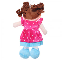 Papusa de plus cu rugaciune, "Tatal Nostru", 38 cm, fucsia, Recostore, REC2089