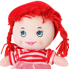 Papusa de plus cu sunet, rugaciune "Tatal Nostru", alb-rosu, Recostore, 20x30 cm, REC1071