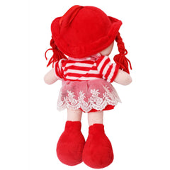 Papusa de plus cu sunet, rugaciune "Tatal Nostru", alb-rosu, Recostore, 20x30 cm, REC1071