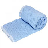 Paturica albastra, tricotata pentru bebelusi, REC1205