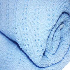 Paturica albastra, tricotata pentru bebelusi, REC1205