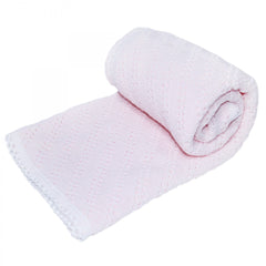 Paturica roz deschis, tricotata pentru bebelusi, REC1204