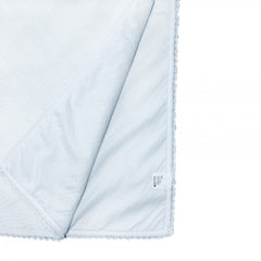 Paturica tricotata dublata pentru bebelusi, acril-bumbac, alb, 75x75 cm, Recostore, REC1651