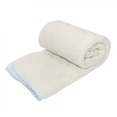 Paturica tricotata dublata pentru bebelusi, acril-bumbac, ivoire, 75x75 cm, Recostore, REC1649