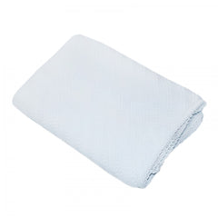 Paturica tricotata dublata pentru bebelusi, acril-cocolino, alb, 75x75 cm, Recostore, REC1655