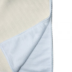 Paturica tricotata dublata pentru bebelusi, acril-cocolino, ivoire, 75x75 cm, Recostore, REC1656