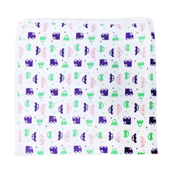 Pled din bumbac cu imprimeu pentru bebelusi, 70x70 cm, REC1224