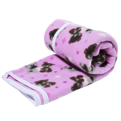 Pled roz din polar pentru bebelusi, 70x70 cm, REC1218