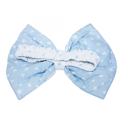 Port bebe alb-bleu cu urechi si stelute si sistem de inchidere cu funda, REC1200