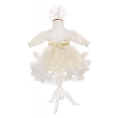 Rochie alba pentru botez, 2 piese, rochie, bentita pentru fetite, Recostore, REC1850