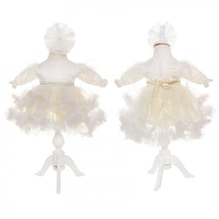 Rochie alba pentru botez, 2 piese, rochie, bentita pentru fetite, Recostore, REC1850