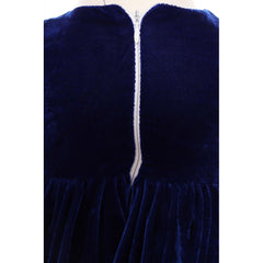 Rochie albastru electric din catifea pentru fete, Recostore, REC1893