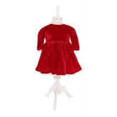 Rochie rosie din catifea pentru fete, Recostore, REC1894