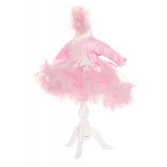 Rochie roz pentru botez, 2 piese, rochie, bentita pentru fetite, Recostore, REC1852