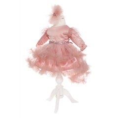 Rochie roz pudrat pentru botez, 2 piese, rochie, bentita pentru fetite, Recostore, REC1851