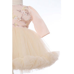 Rochita crem eleganta pentru botez de fetite, 2 piese, Recostore, REC2138