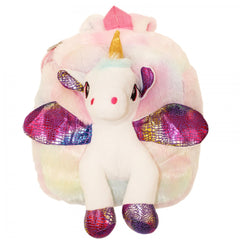 Rucsac rainbow pentru gradinita cu unicorn atasat, 30x30 cm, REC1547