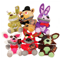 Set 6 jucarii de plus cu sunet, Five Night's at Freddy's, 24x18 cm, Recostore, REC1546