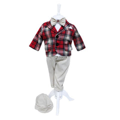 Set complet pentru botez, lumanare tip glob "Cu drag de la nasi", costum, trusou brodat " Cu drag de la nasi" si pantofiori, crem-cadouri, 14 piese, REC882