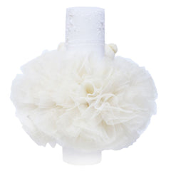 Set complet pentru botez, lumanare tip glob si trusou, alb-ivoire, cu mesaj �Azi m-am crestinat�, 7 piese, REC374