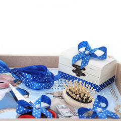 Set tava pentru taiere mot la baieti, model cu Bebe Boss, albastru electric, 6 piese, 35x20 cm, REC1967/138