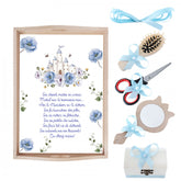 Set tava pentru taiere mot la baieti, model cu Castel, bleu, 6 piese, 35x20 cm, REC1967/182