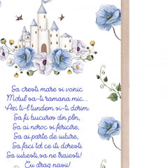 Set tava pentru taiere mot la baieti, model cu Castel, bleu, 6 piese, 35x20 cm, REC1967/182