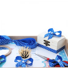 Set tava pentru taiere mot la baieti, model cu Cocomelon, albastru electric, 6 piese, 35x20 cm, REC1967/136