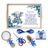 Set tava pentru taiere mot la baieti, model cu elefantel, albastru electric, 6 piese, 35x20 cm, REC1967/169