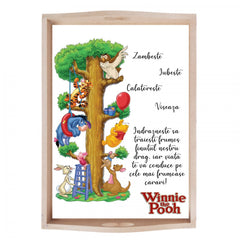 Set tava pentru taiere mot la baieti, model cu Winnie The Pooh, bleumarin, 6 piese, 35x20 cm, REC1967/184