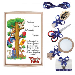 Set tava pentru taiere mot la baieti, model cu Winnie The Pooh, bleumarin, 6 piese, 35x20 cm, REC1967/184