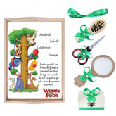 Set tava pentru taiere mot la baieti, model cu Winnie The Pooh, verde, 6 piese, 35x20 cm, REC1967/185