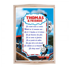 Set tava pentru taiere mot la baieti, model Thomas, albastru electric, 6 piese, 35x20 cm, Recostore, REC1967/168