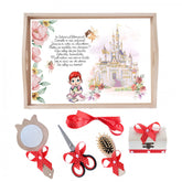 Set tava pentru taiere mot/turta la fete, model Castel, rosu, 6 piese, 35x20 cm, REC1967/188