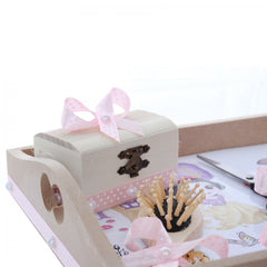 Set tava pentru taiere mot/turta, model Alba ca zapada, roz, 6 piese, 35x20 cm, Recostore, REC1967/109