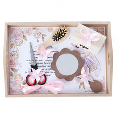 Set tava pentru taiere mot/turta, model cu Iepuras, roz, 6 piese, 35x20 cm, Recostore, REC1967/116