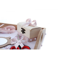 Set tava pentru taiere mot/turta, model cu Lebada, roz pudrat, 6 piese, 35x20 cm, Recostore, REC1967/113