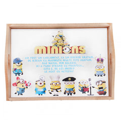 Set tavita pentru taiere mot baieti, Minions cu meserii, 6 piese, bleu, 35x20 cm, Recostore, REC1967/62