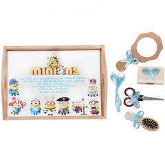 Set tavita pentru taiere mot baieti, Minions cu meserii, 6 piese, bleu, 35x20 cm, Recostore, REC1967/62