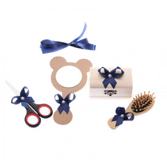 Set tavita pentru taiere mot baieti, model Baby Boss, 6 piese, bleumarin, 35x20 cm, Recostore, REC1967/5
