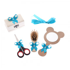 Set tavita pentru taiere mot baieti, model Baby Boss, 6 piese, turcoaz, 35x20 cm, Recostore, REC1967/4