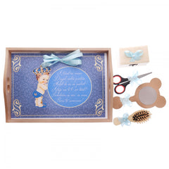 Set tavita pentru taiere mot baieti, model bebe print,6 piese, bleu, 35x20 cm, Recostore, REC1967/10