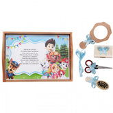 Set tavita pentru taiere mot baieti, model Paw Patrol, 6 piese, bleu, 35x20 cm, Recostore, REC1967/49