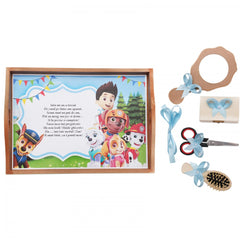 Set tavita pentru taiere mot baieti, model Paw Patrol, 6 piese, bleu, 35x20 cm, Recostore, REC1967/49
