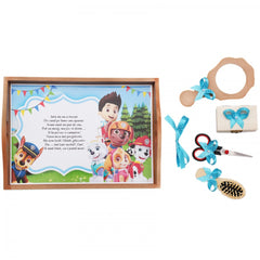 Set tavita pentru taiere mot baieti, model Paw Patrol, 6 piese, turcoaz, 35x20 cm, Recostore, REC1967/47