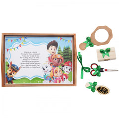 Set tavita pentru taiere mot baieti, model Paw Patrol, 6 piese, verde, 35x20 cm, Recostore, REC1967/46