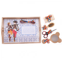 Set tavita pentru taiere mot baieti, model traditional, 6 piese, 35x20 cm, Recostore, REC1967/1