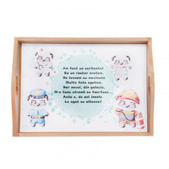 Set tavita pentru taiere mot baieti, urs cu meserii, 6 piese, albastru electric, 35x20 cm, Recostore, REC1967/59